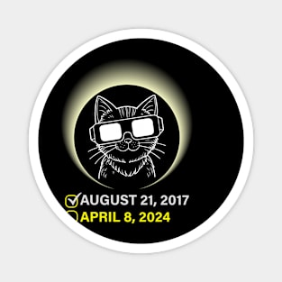 Solar Eclipse 2024 Shirt Total Eclipse April 8th 2024 Cat Magnet